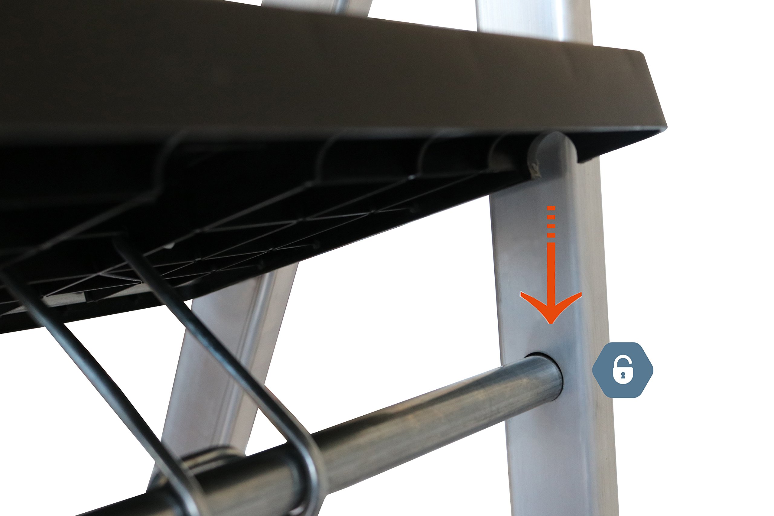 DN05 - Escalera domestica (aluminio, 5 peldaños, EN131)