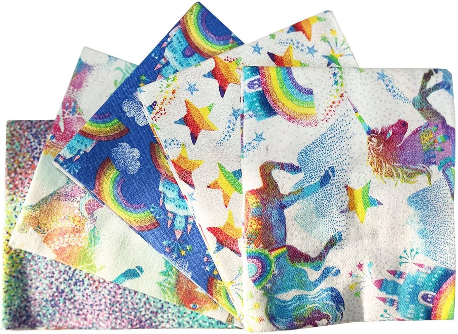 Once Upon a Time Fat Quarter Bundle Pack of 5 (18 x 21 inch) 100 Percent Cotton Fabric (Ideal for Crafts, Quilting, Patchwork, Sewing), Multicolor