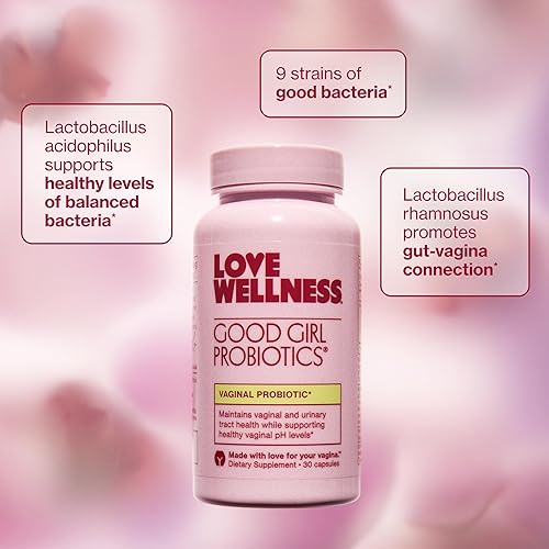 Miniatura 10 de Love Wellness Good Girl Probiotics Suplemento para la salud vaginal y el equilibrio del pH para mujer, probiótico de 9 cepas para el tracto