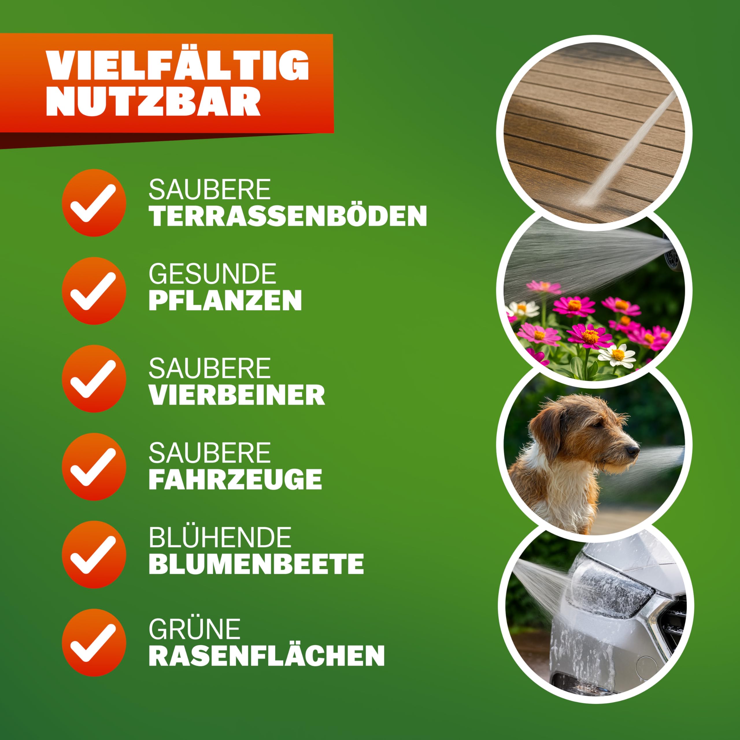 GARDEBRUK® Schlauchtrommel 20m + 2m mit Wandhalterung Garten 1/2' Multifunktions-Handbrause Schlauchführung Schlauchaufroller Wandschlauchbox