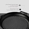 Lava Casting Round Grill Pan with Metal Handle, 30cm, Black