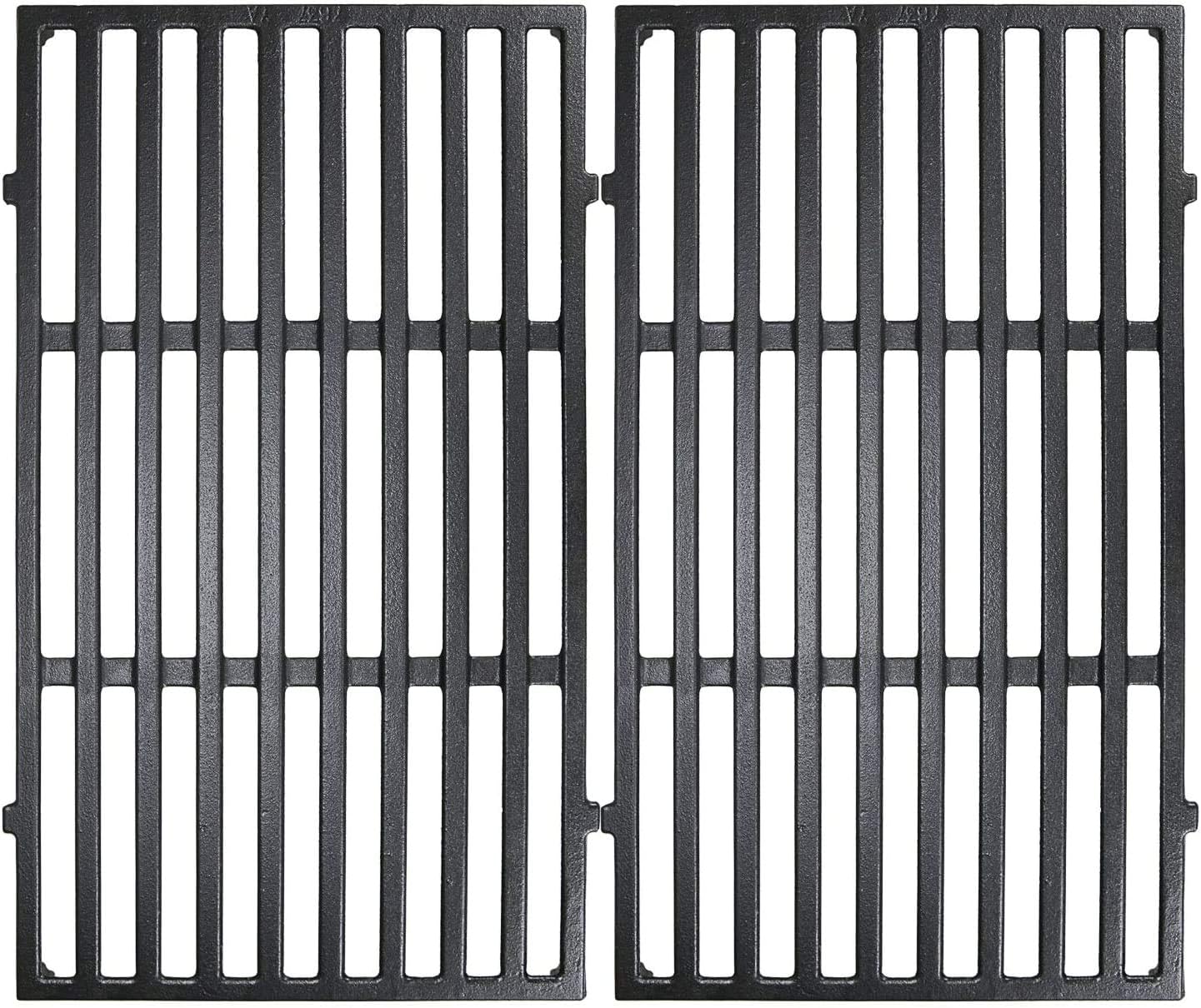 Cast Iron Grill Grates for Weber Spirit 300 E-310 S-310 Series, for Weber Genesis Silver B/C Gold B/C, 17.5 x 11.9 inch Cooking Grids for Weber Spirit 3 Burners Series Grills(Set of 2)