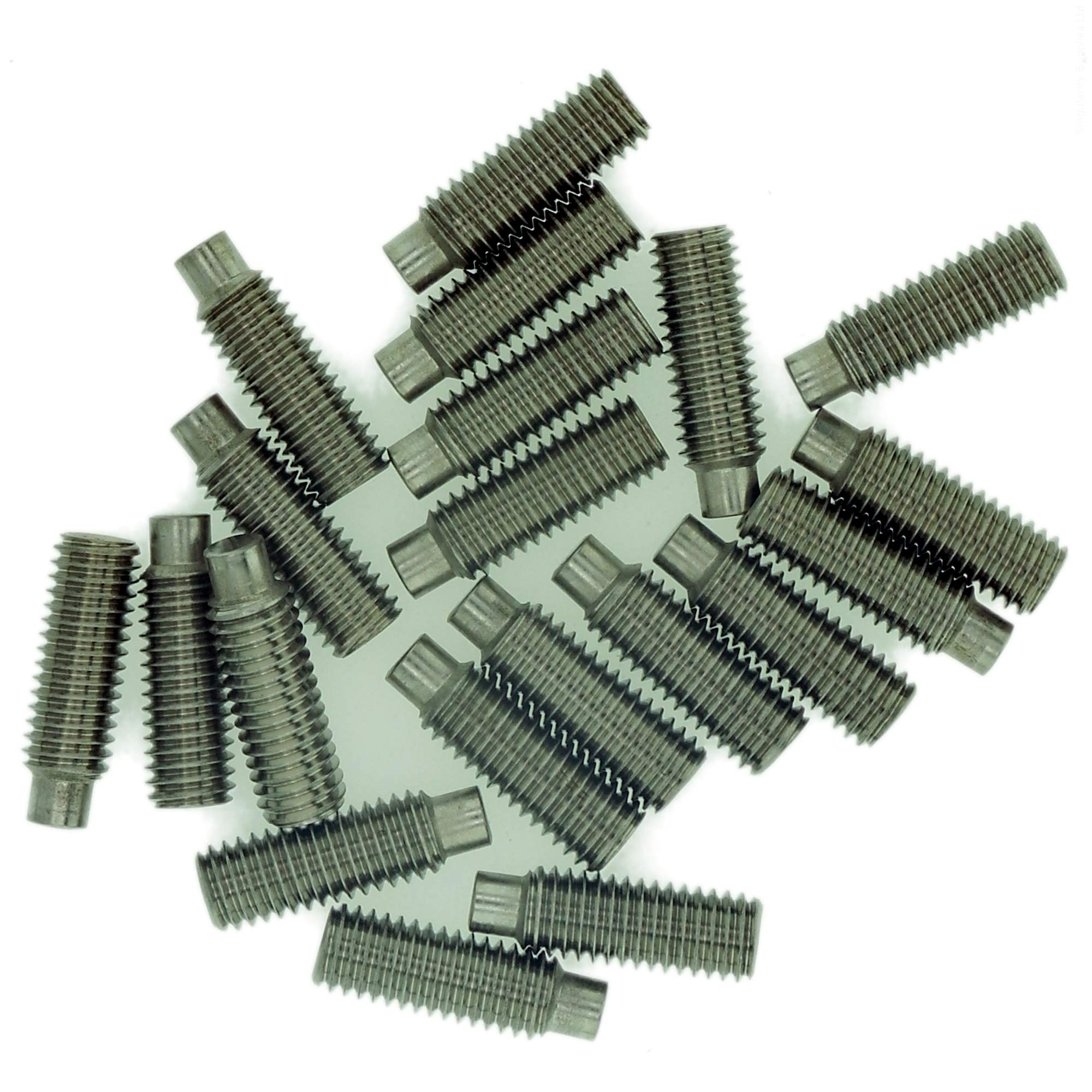 M5 (5mm x 20mm) Hex Socket Grub Screw (Dog Point) - Stainless Steel (A2) (Pack of 20)