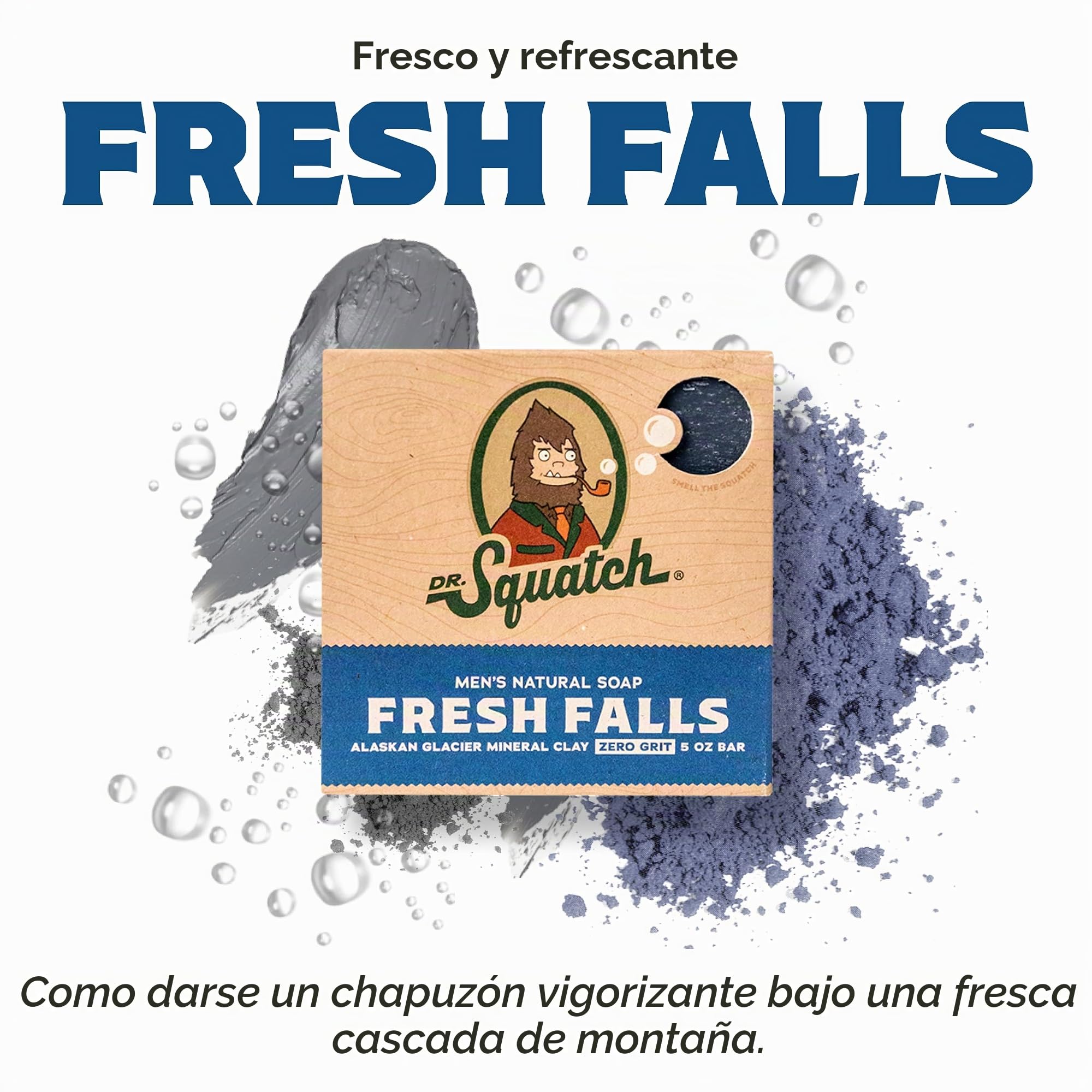 Dr. Squatch Barra de jabón totalmente natural para hombre: brisa de madera de abedul, aloe fresco, caídas frescas, pomelo IPA, albahaca de menta 1 Unidad (Paquete de 5)