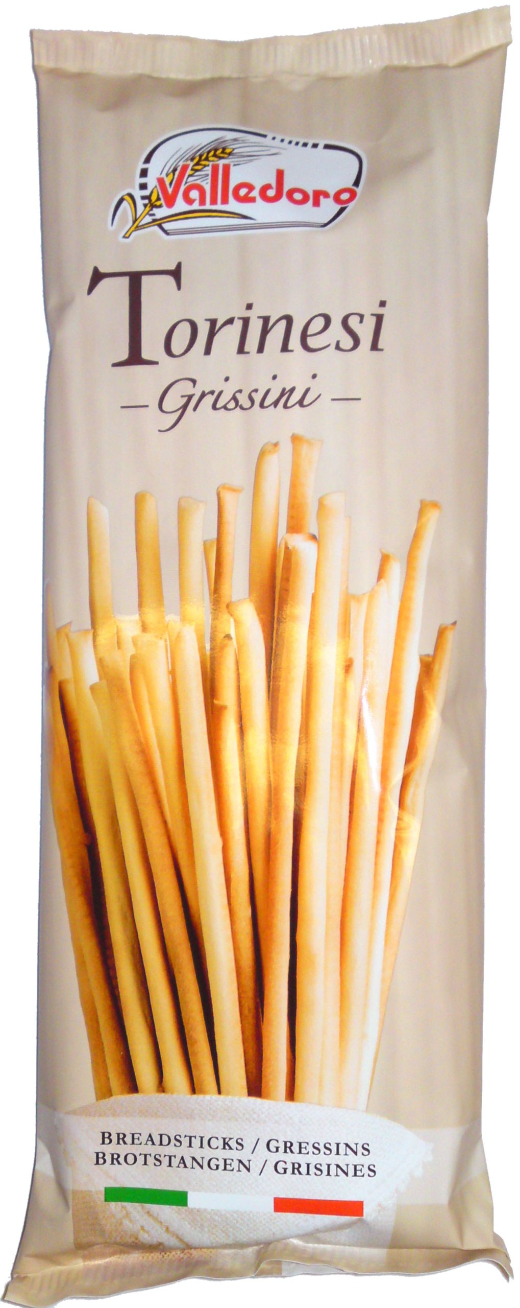 Valledoro Grissini Torinesi Palitos de pan 100 g 26 unidades