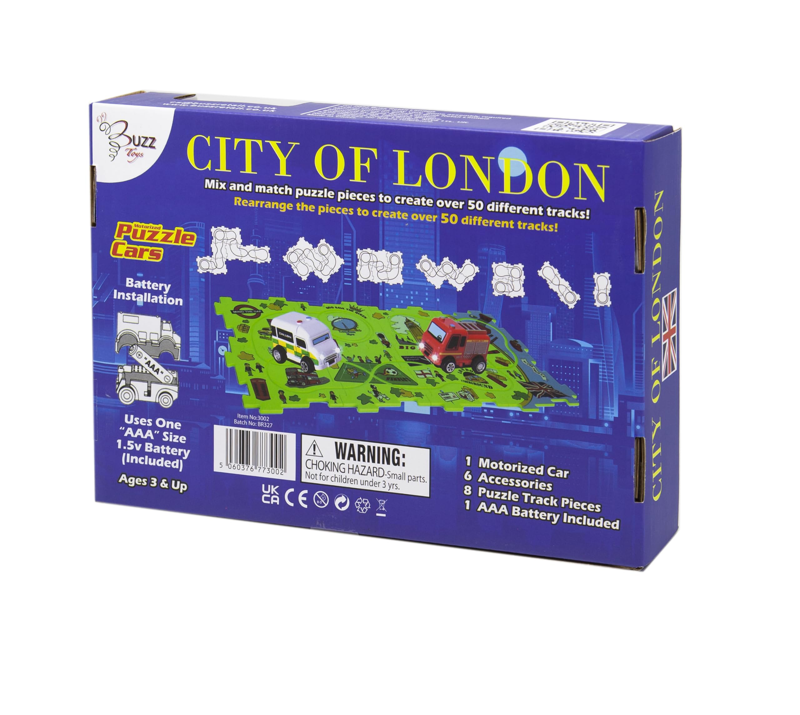 Puzzle Auto London Bus 16 Pezzi Intercambiabili 3-10 Anni