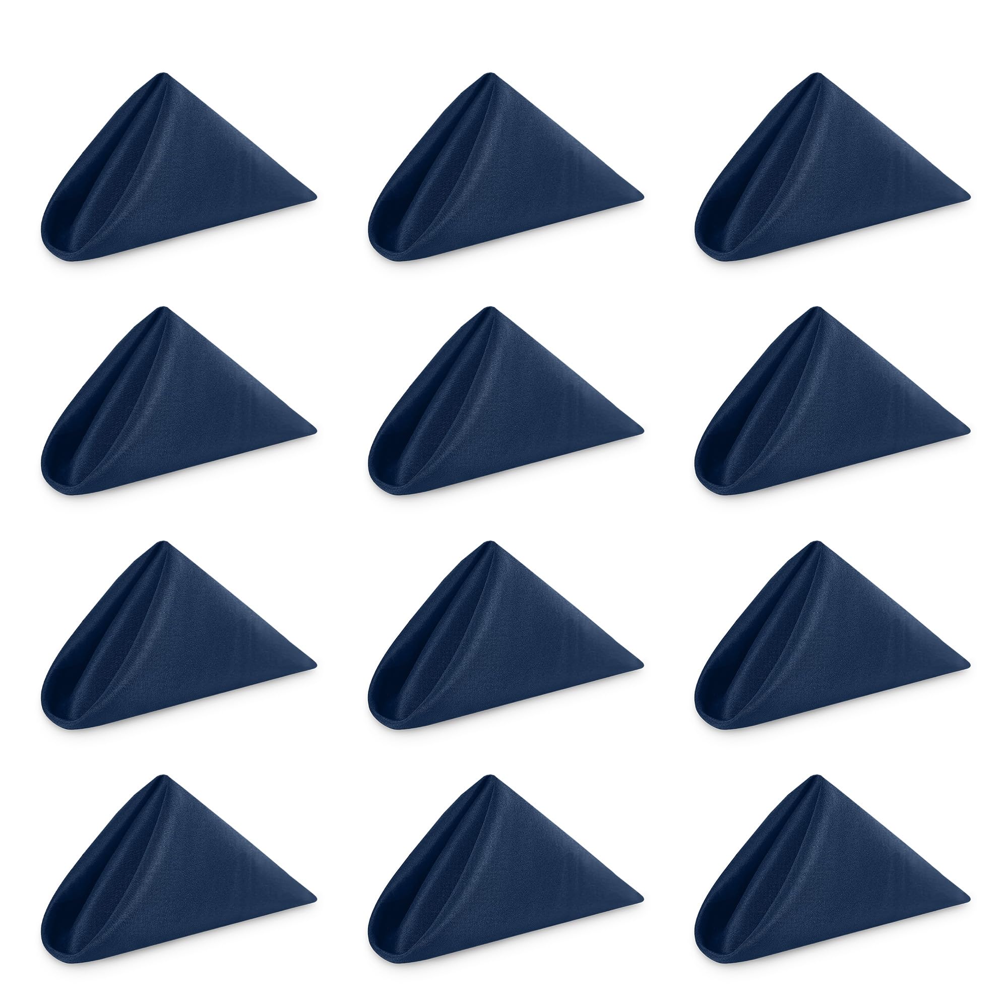 WedDecor Reusable 50cm x 50cm Fabric Navy Dinner Napkins – Polyester Table Napkins with Hemmed Edges, Easy-Care, Washable for Weddings, Banquets, Parties & Home Use, 100pcs — image 1