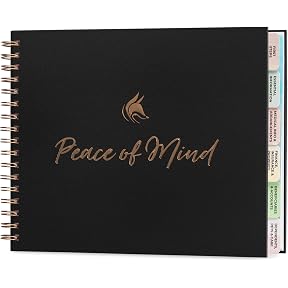 Clever Fox When I Die Planner With Pockets for Documents – End-of-Life Organizer Binder for Important Personal Info & Final Wishes (Black)