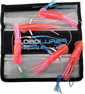 Squidnation Game Fish Mini Flippy Floppy Fishing Daisy Chain Tuna & Marlin (Pink & Carolina Blue)