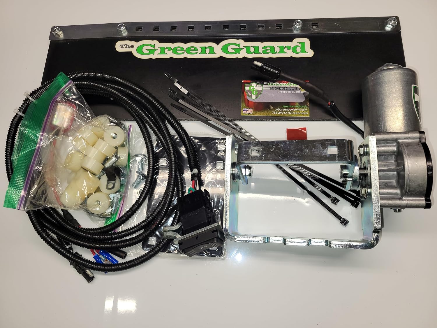 Generic The Green Guard 'Slim [Mini]' - Motorized Chute Blocker with Rubber Guard, Chrome and Black