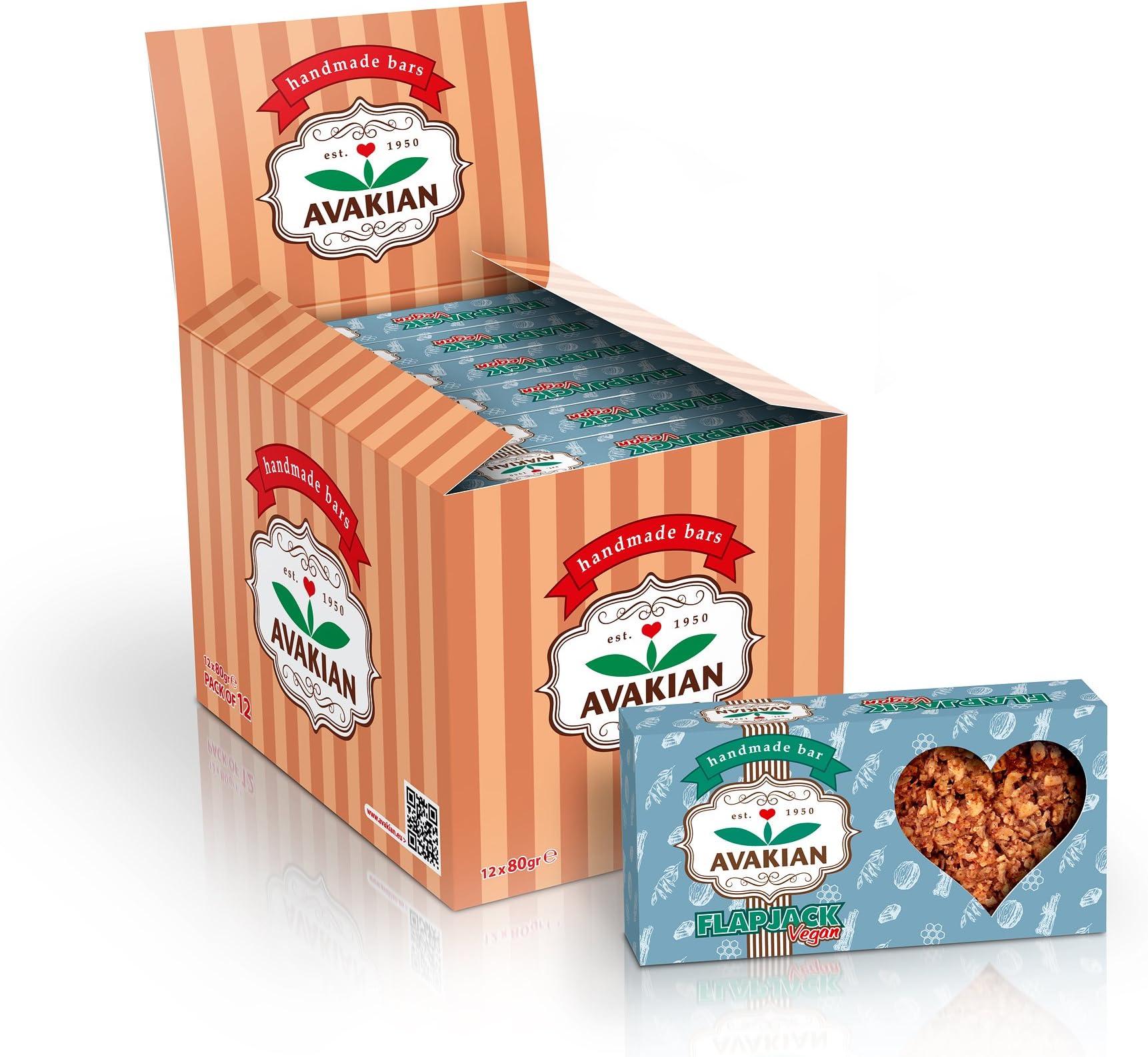 Flapjack Traditionally Handmade AVAKIAN VEGAN 80gr (pack of 12)