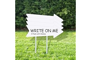 4 Pcs Parking Signs with Stakes for Easy Directional Indication