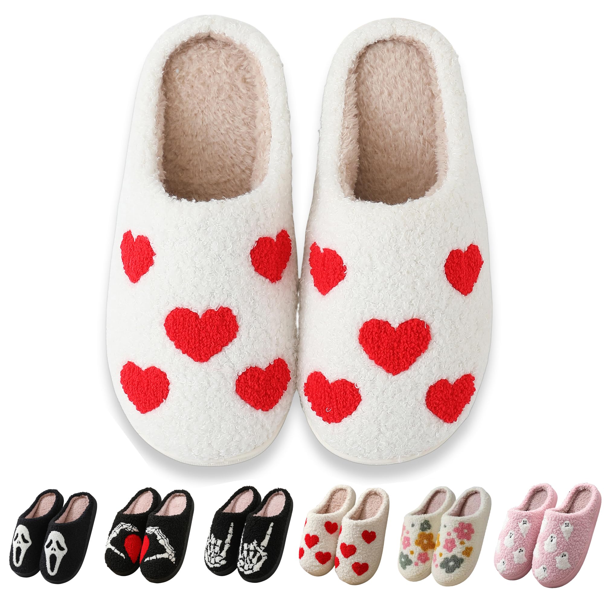 Comfy Elastic Slippers for Women Men,Memory Foam Soft Plush House Slippers