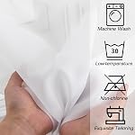 OWENIE Rideaux à courte portée 30 Pouces 2 Ensemble de panneaux, Rideaux de cuisine Tiers Filtrage de lumière Rod Pocket Cafe Rideau pour salle de bain petite demi-fenêtre, 42 en W x 30 en L, blanc