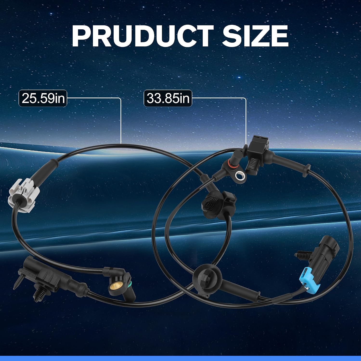ABS Wheel Speed Sensor Front & Rear Left & Right Compatible withChevy Silverado 1500 Avalanche Suburban 1500 Tahoe 2007-2014,for GMC Yukon XL 1500,for Cadillac Escalade Replace 15229012 ALS1464 4PCS