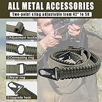 Vista 3 de VVAAGG Eslinga Paracord con almohadilla para el hombro y soporte de honda QD, honda QD de 2 puntos