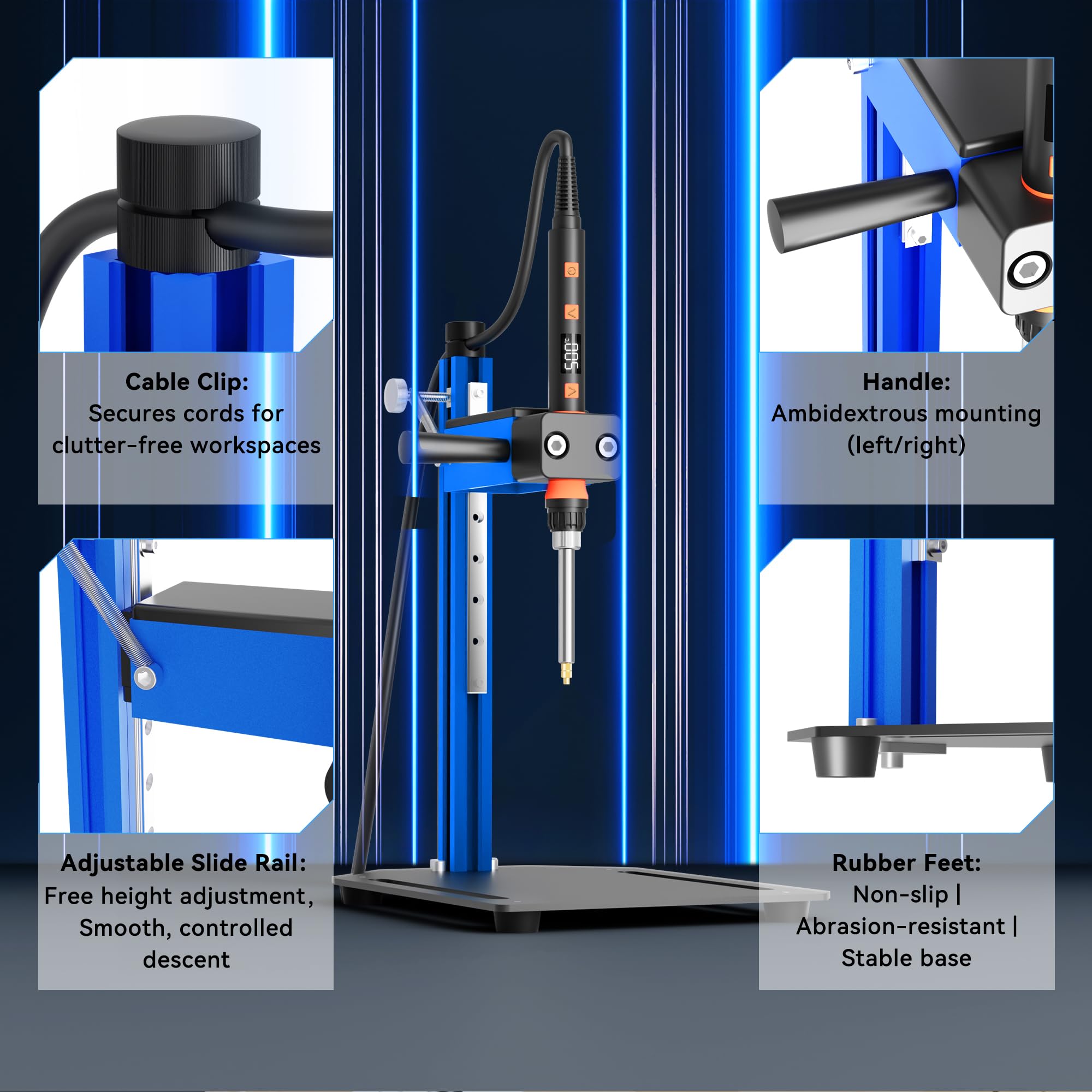 Vertical Heat Set Tool - 90W Soldering Iron & Threaded Inserts -6 Vertical Heat Set Tool - 90W Soldering Iron & Threaded Inserts -6
