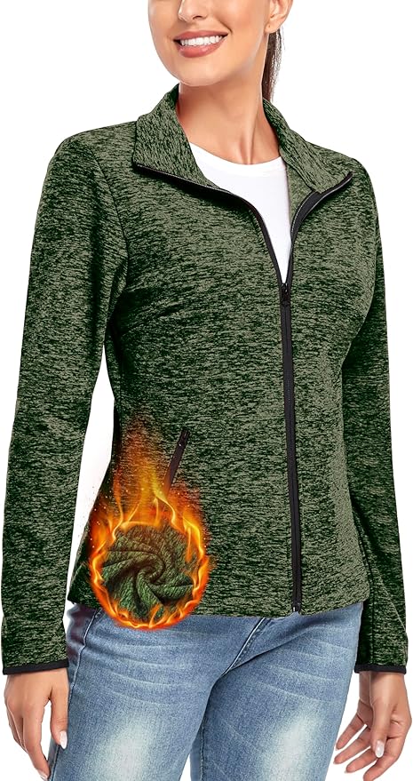 Soneven Fleecejack voor dames, met doorlopende ritssluiting, lange mouwen, licht, volledige ritssluiting, sweatjack, warm, winter, voor wandelen, outdoor, hardlopen, skiën, roze-wit., L Soneven Fleecejack voor dames, met doorlopende ritssluiting, lange mouwen, licht, volledige ritssluiting, sweatjack, warm, winter, voor wandelen, outdoor, hardlopen, skiën, roze-wit., L
