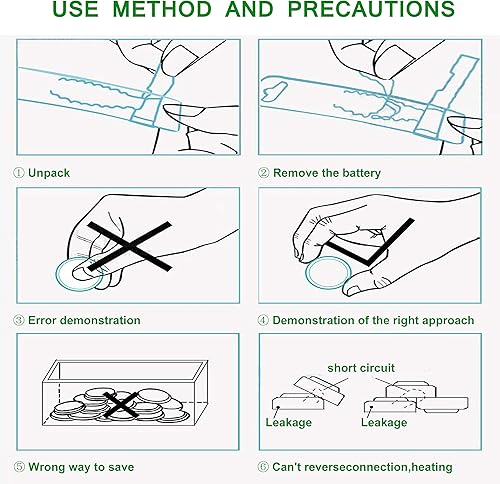 Miniatura 7 de JNKXIXI Paquete de 20 baterías LR44 Lr 44b L1154c AG13 SR44 A76 357 303 1154 1.5 voltios ornamento pilas botón moneda batería