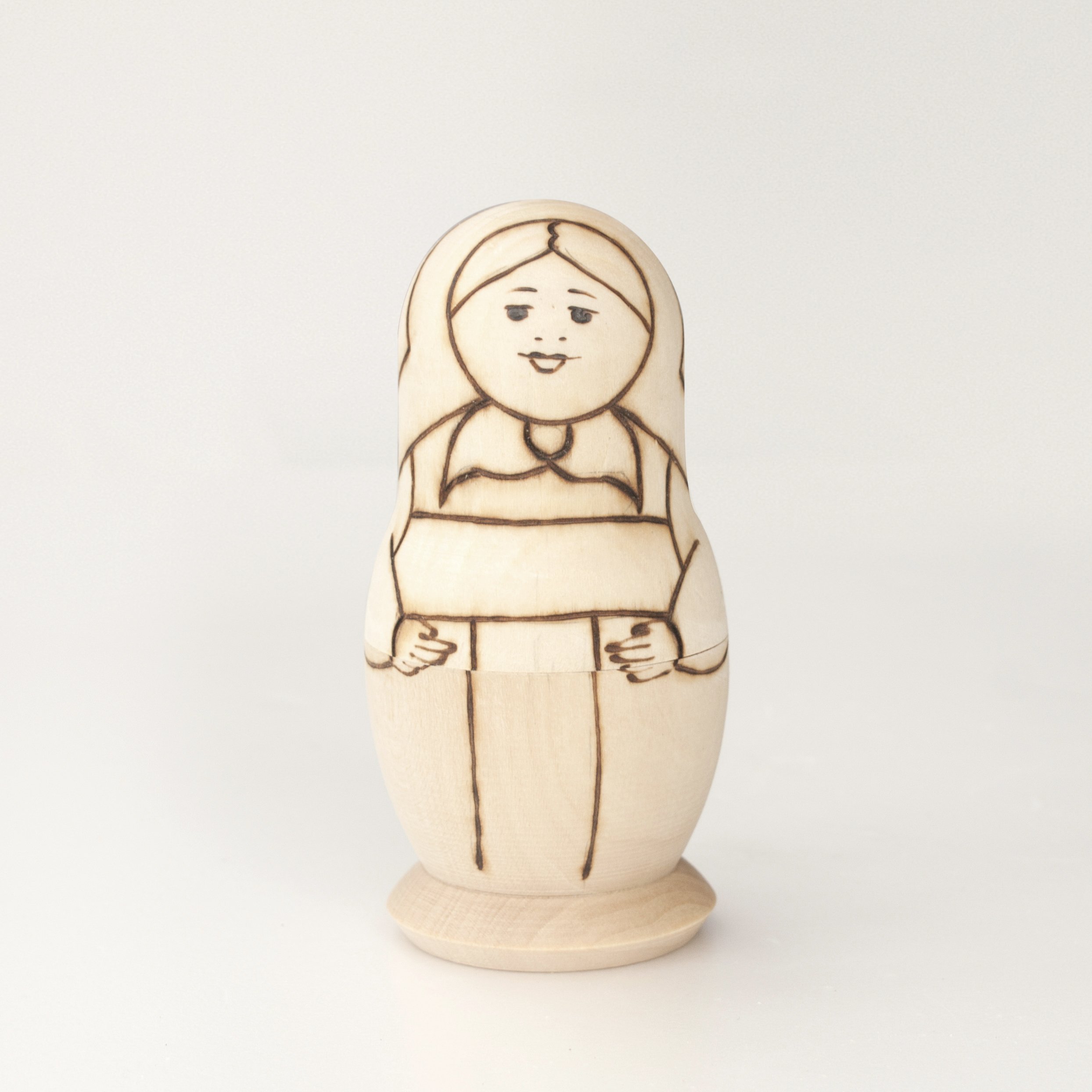 Amazon | 木の香 ペイントマトリョーシカ 5個組 | ハンダゴテ