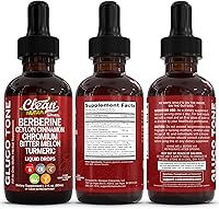Vista 9 de Clean Nutra Berberine con suplemento de canela de Ceilán gotas líquidas + extracto de melón amargo, glucomanano, gimnasia, cromo, cúrcuma, panax