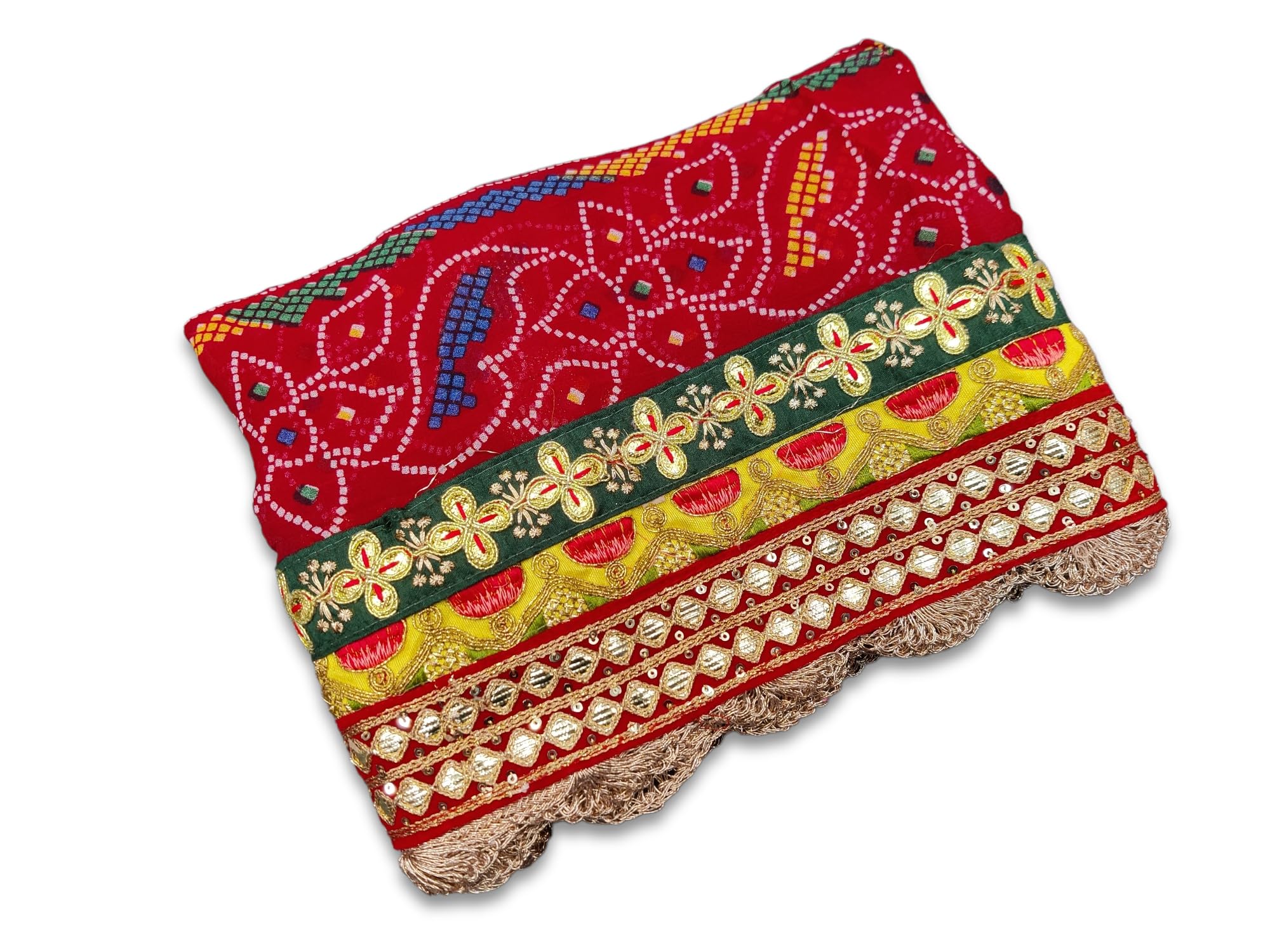 Ranisatiya Rajasthani Bandhej Print Pure Georget Marwadi Open Odhna-picture-49