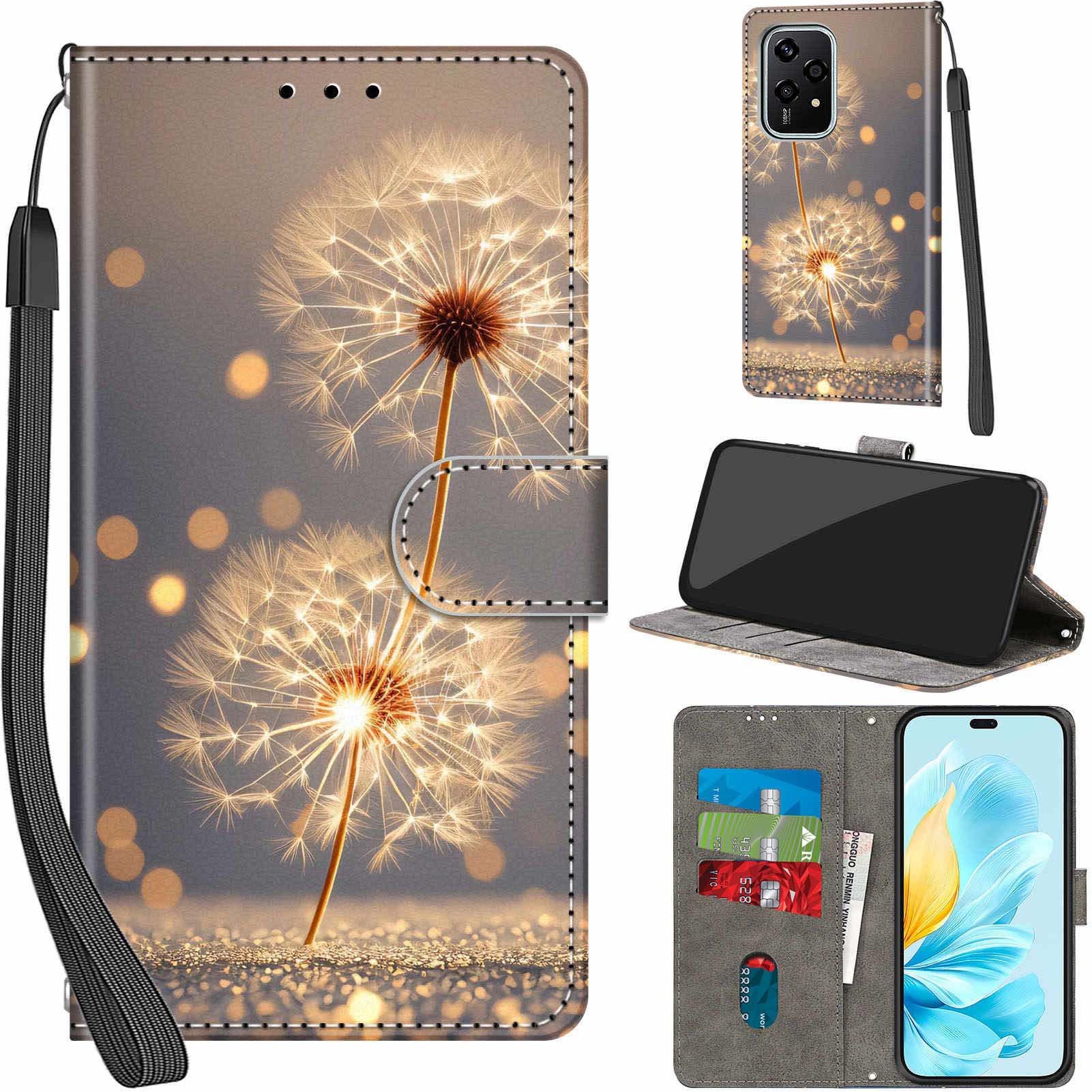 Honor 200 Lite Cover Per 5G, Custodia Portafoglio In Pelle Cover Con Porta Carte E Supporto Magnetico