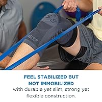 Vista 6 de OrthoSleeve Rodillera de compresión estabilizadora KS8 con anillo estabilizador de rótula, férulas de estabilidad y parte superior ajustable