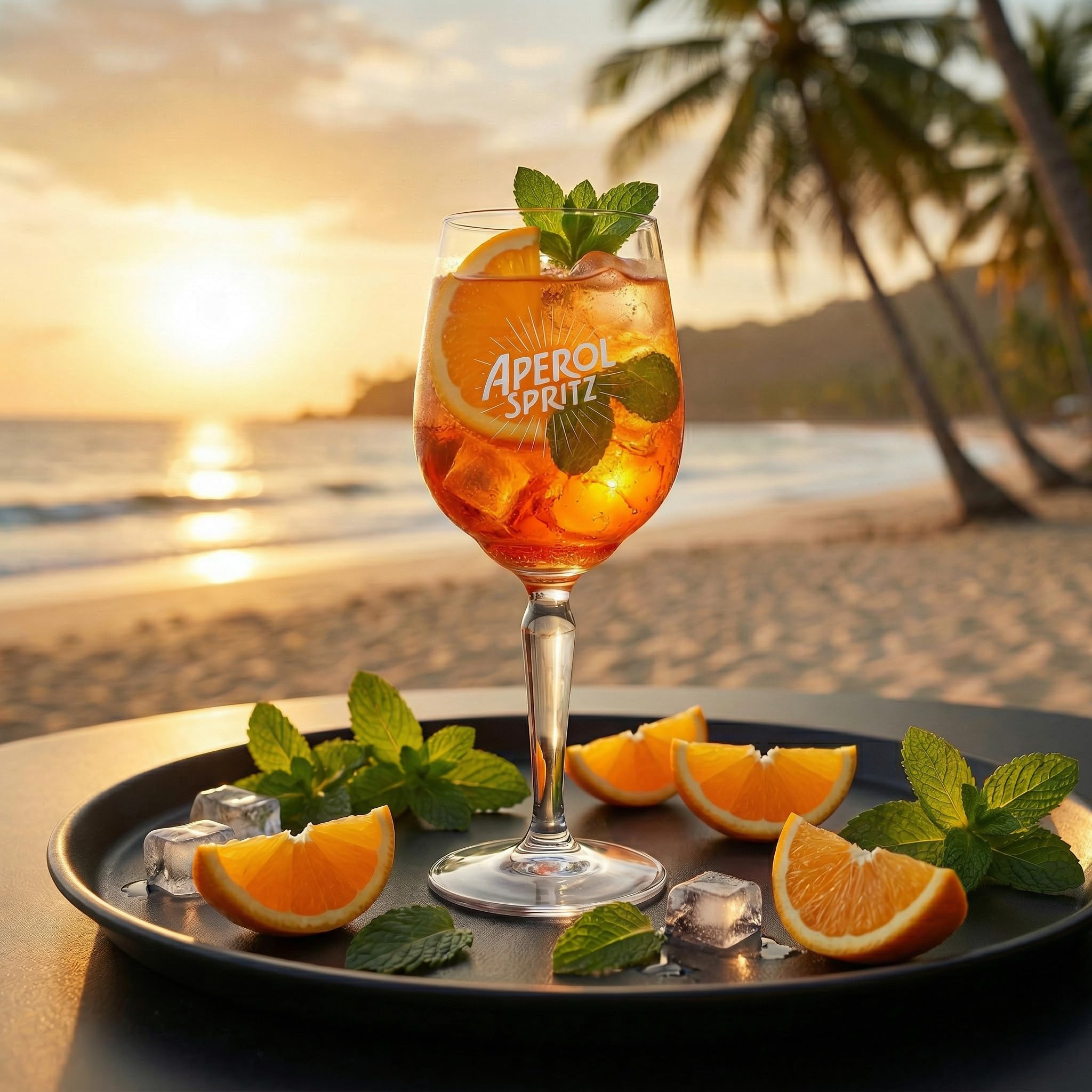 Lot de 6 verres à vin/verres à cocktail Aperol Spritz