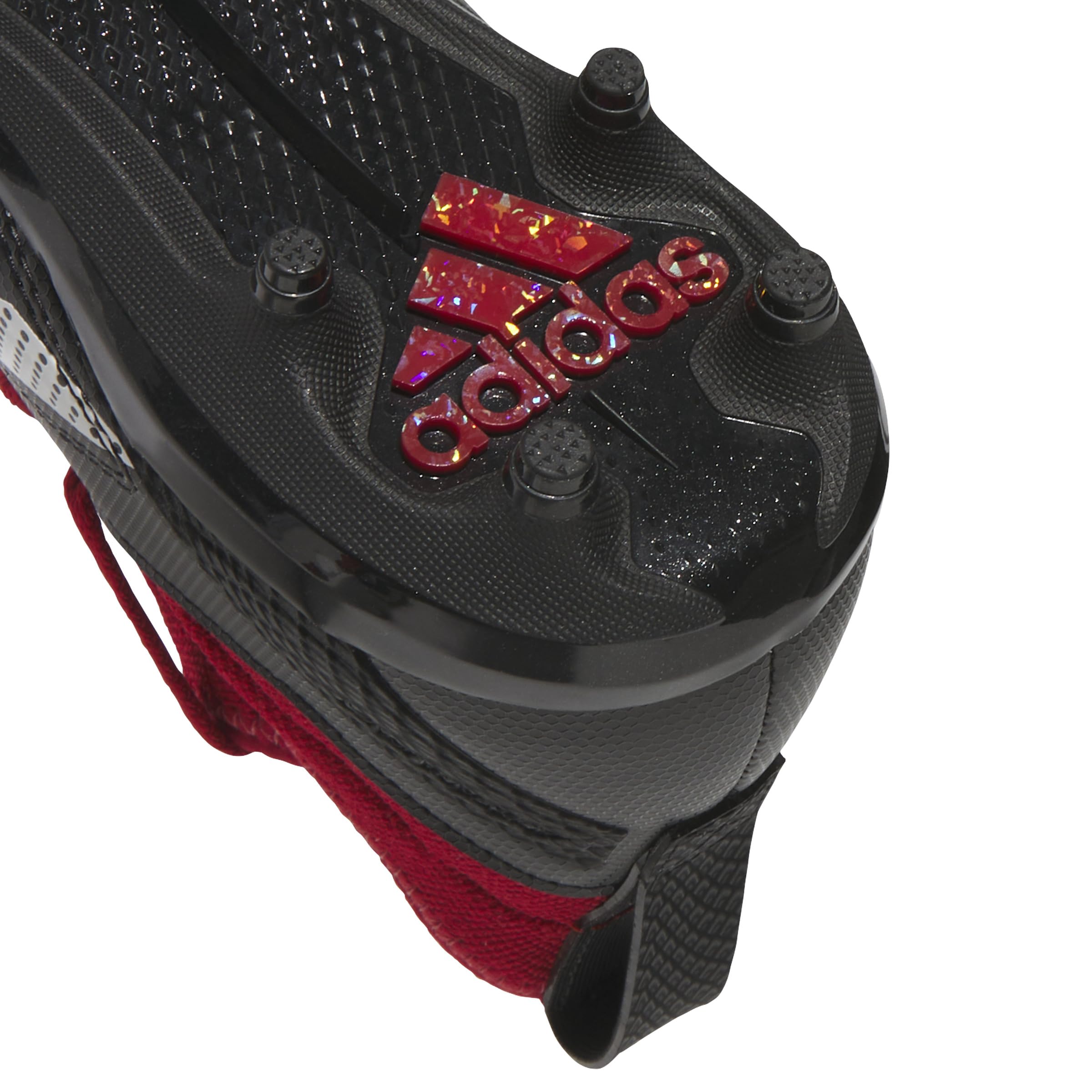 adidas Adizero Impact.2 American Football Sneaker, Black/White/Team Power Red, 5 US Unisex Big Kid