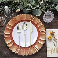 Vista 39 de Efavormart 6 Pack 13" Gold Acrylic Plastic Dinner Plate Chargers With Gold Brushed Wavy Scalloped Rim