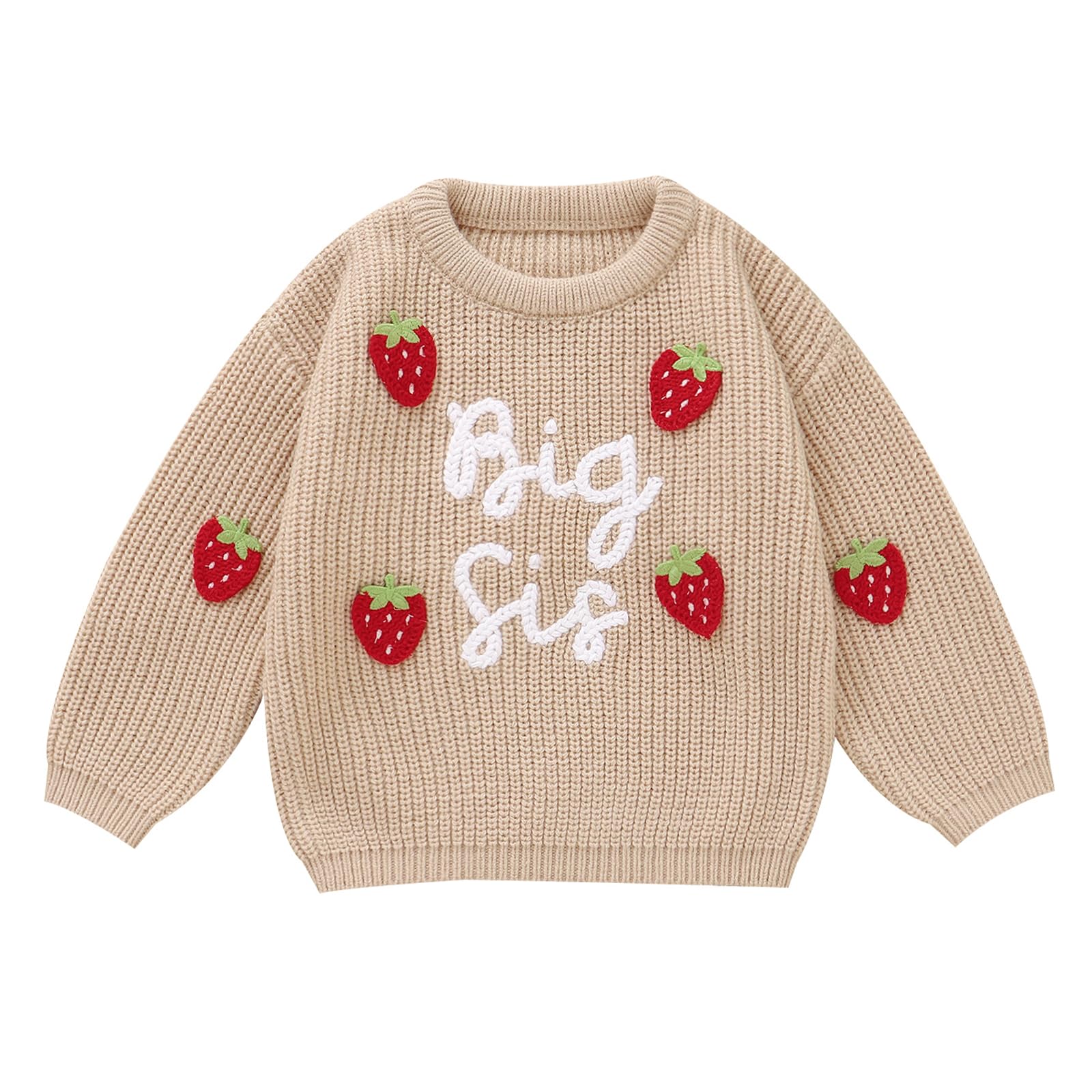Winmany Baby Mädchen Pullover Erdbeer Print - Strick Sweatshirt Für Kleinkinder