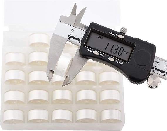 Simthread 25pcs Size A SA156 60WT Prewound Bobbin Thread - White