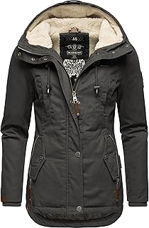 Bikoo Chaqueta de invierno con capucha para mujer, algodón, tallas XS-XXL