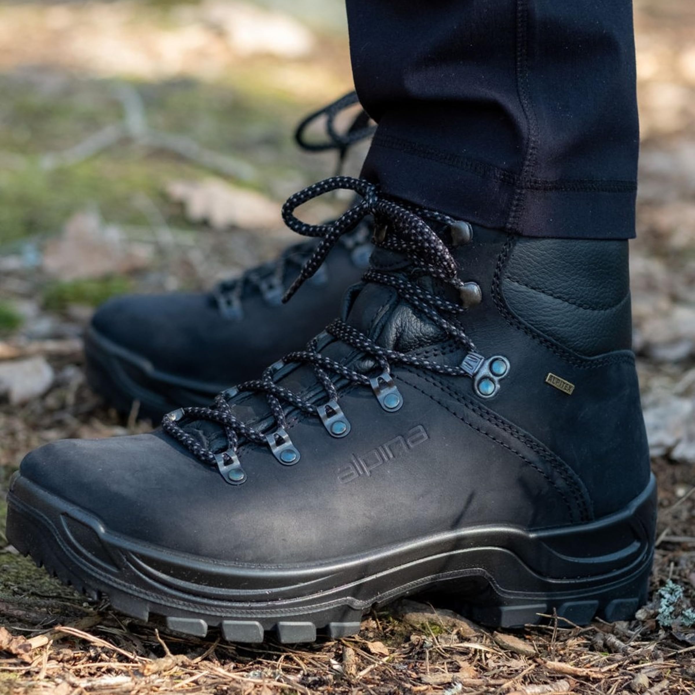 Alpina Tundra Męskie Buty Trekkingowe | Wodoodporne Buty Górskie z Skórzaną Cholewką i Mocną Podeszwą