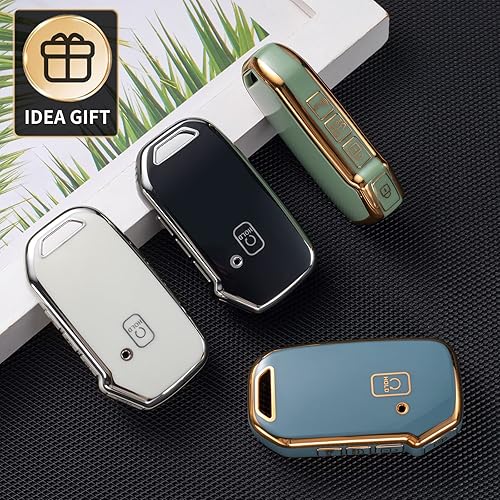 Miniatura 6 de Funda compatible con llavero Kia con cordón de cuero, protección para llave de automóvil para Kia Forte, Optima, Rio, Sedona, Sorento, Soul