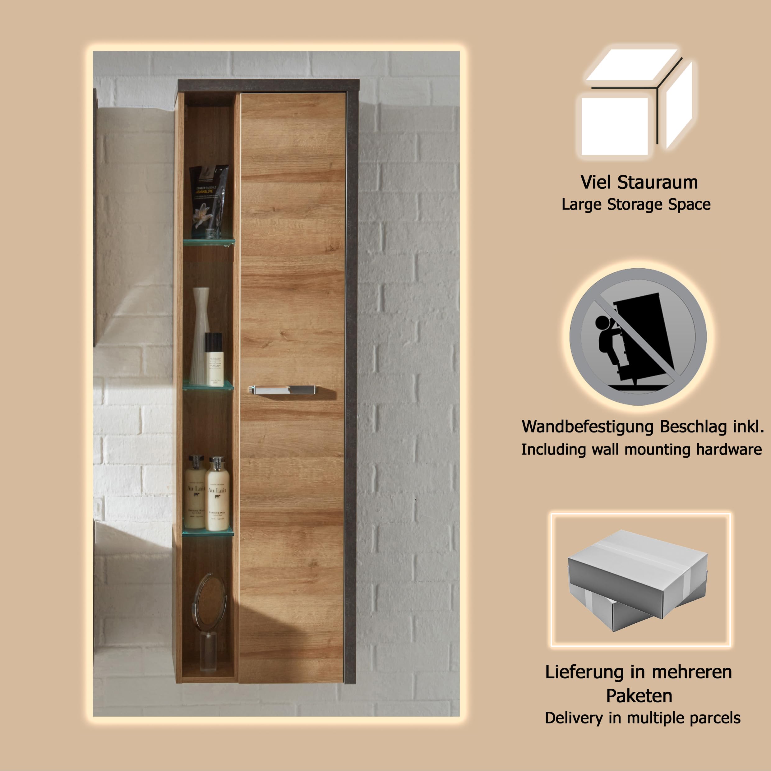 trendteam smart living Arredamenti, Legno, Brown, Taglia Unica