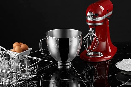 Miniatura 4 de Cuenco mezclador de acero inoxidable de 5 cuartos compatible con batidoras de pie de cabeza inclinable KITCHENAID de 4.5 cuartos (4.3 L) y 5 cuartos