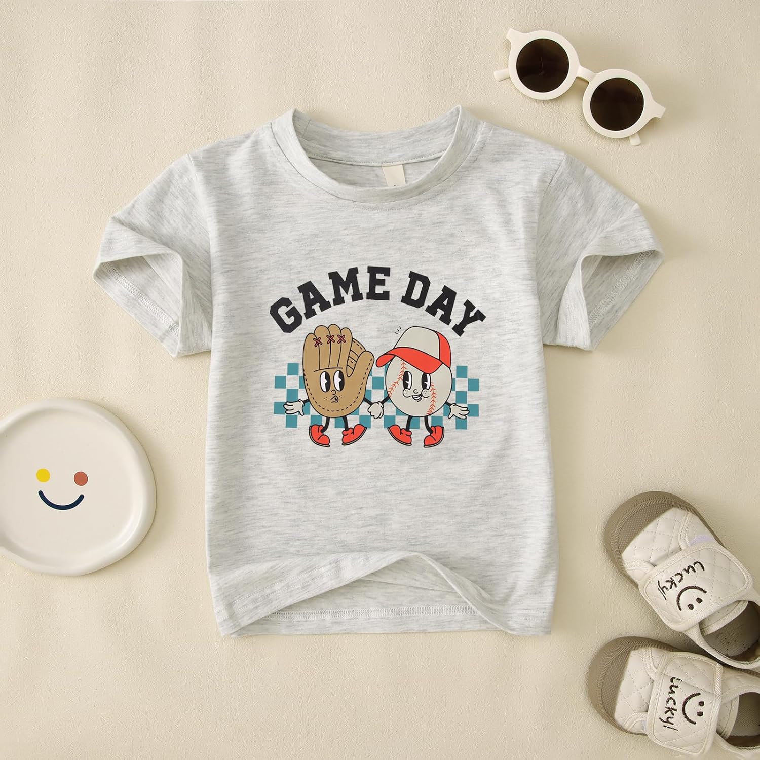 Toddler Baseball Shirt for Boys Games Day T-Shirt Kids Sunday Athletic Baseball Outfit Funny Print Summer Tee Tops - Image 4
