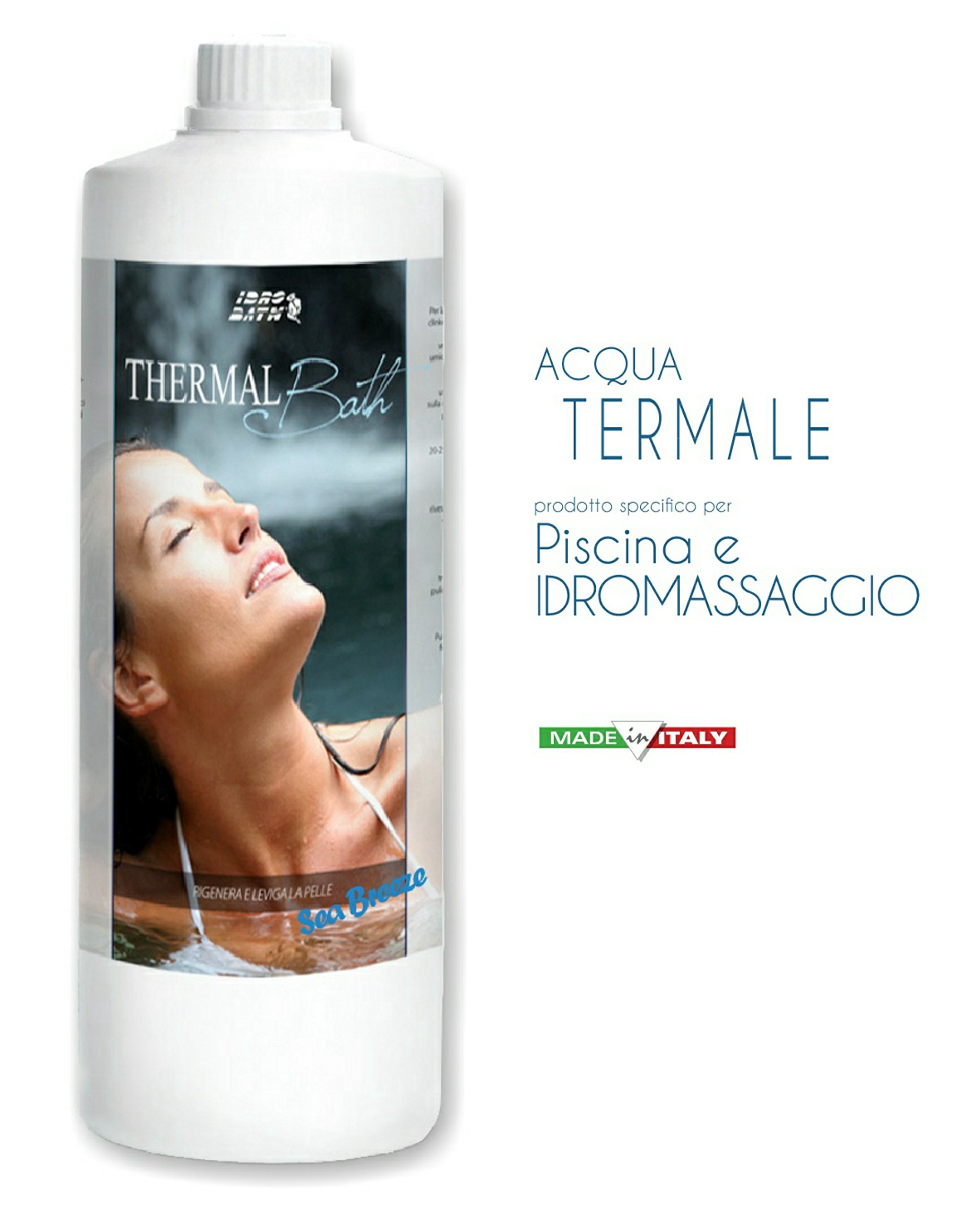 Eau Thermale 4 Fragrances. Eau Thermale pour Spa, Hydromassage, Jacuzzi et Piscine - 4 x 1 litre Thermal Bath Kit 1Lt. X 4pz. (parfumes BALSAMIQUE, BRISÉE DE MER, FRUCTIS, EXOTIQUE)