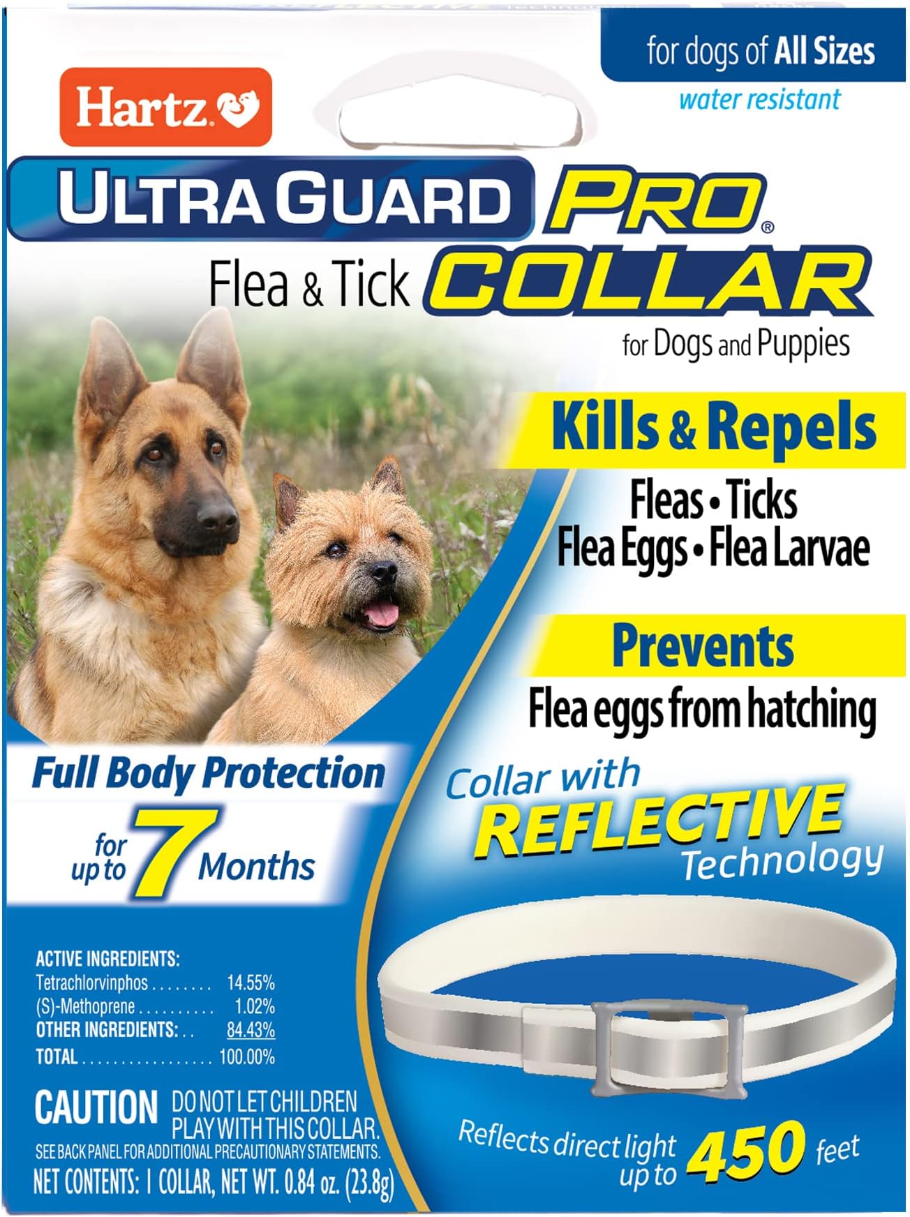 UltraGuard Pro Reflective Flea & Tick Collar for Dogs and Puppies, 7 Month Flea and Tick Prevention Per Collar, 1 Count