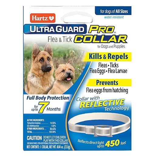 Hartz UltraGuard Pro Reflective Flea & Tick Collar for Dogs and Puppies, 7 Month Flea and Tick Prevention Per Collar, 1 Count