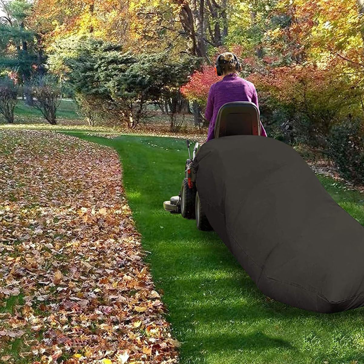 Sosoport Lawn Mower Storage Bag Large Capacity Grass Catcher Leaf Collection Pouch Oxford Cloth Water-resistant