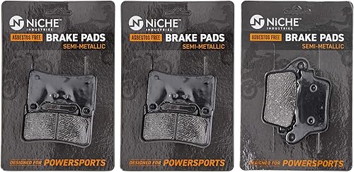 NICHE Juego Pastillas de Freno para Honda CBR600RR CBR1000RR CBR600R 06455-MEL-D23 06455-MFJ-D02 Delanteras Traseras Semimetálicas