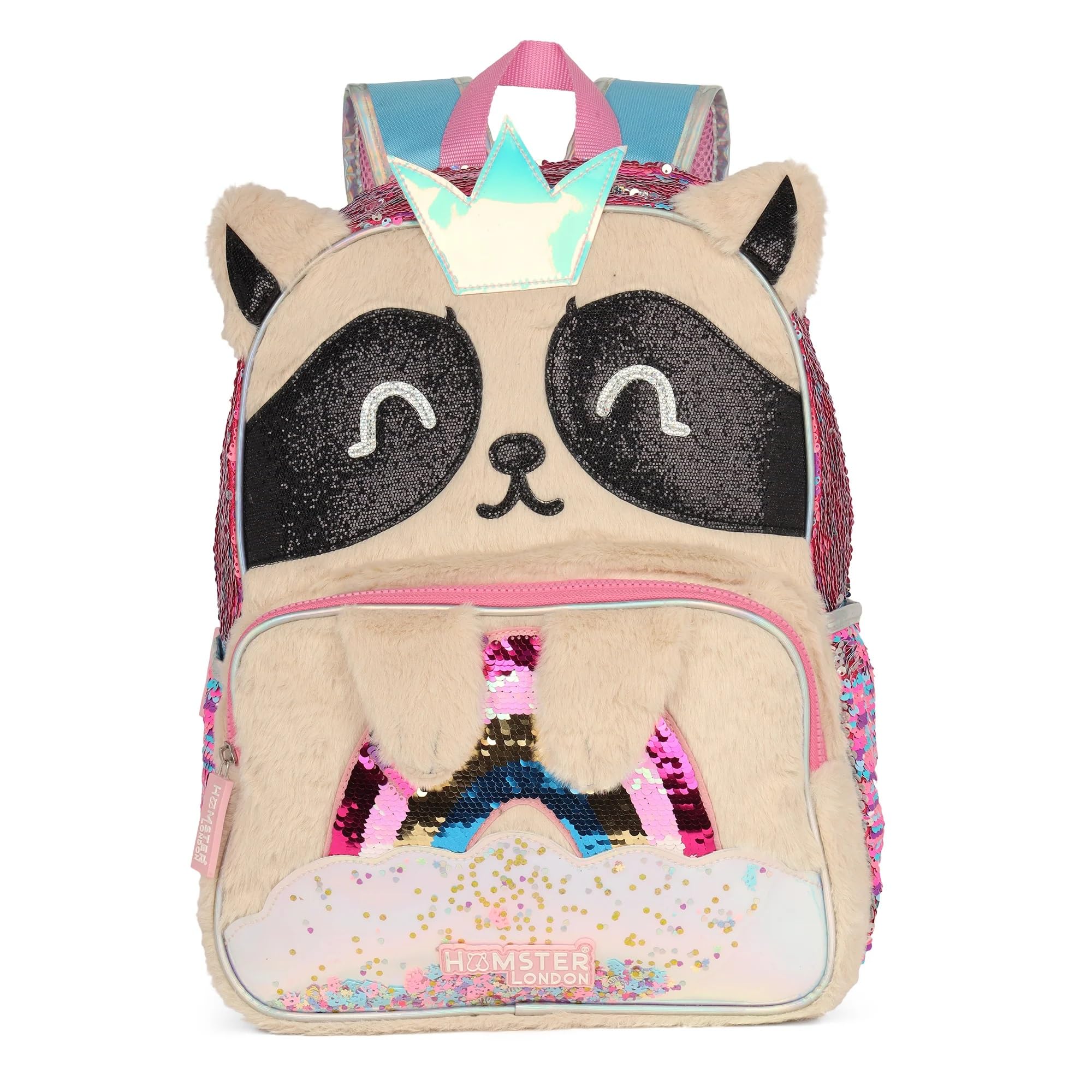 HL Sparkle Party Panda Backpack - Multicompartment School Backpack, Unisex, Multicolour, 37 X 28 X 10 cm-image-2