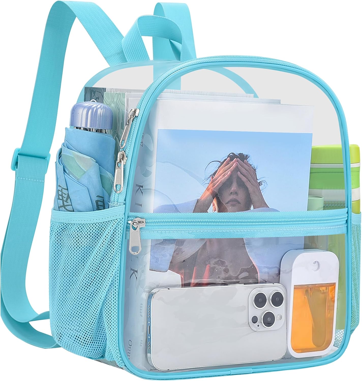 USPECLARE Clear Backpack Stadium Approved 12X11x6, Waterproof Clear Bag Stadium Backpack for Concert Work Sport Event - Image 7