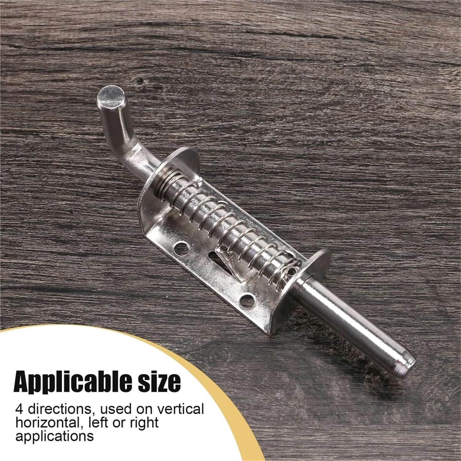 Spring Loaded Latch 4 Pack 5 Inch Spring Loaded Latch Pin 304 Stainless Steel Barrel Bolt Thickened 2mm Door Lock