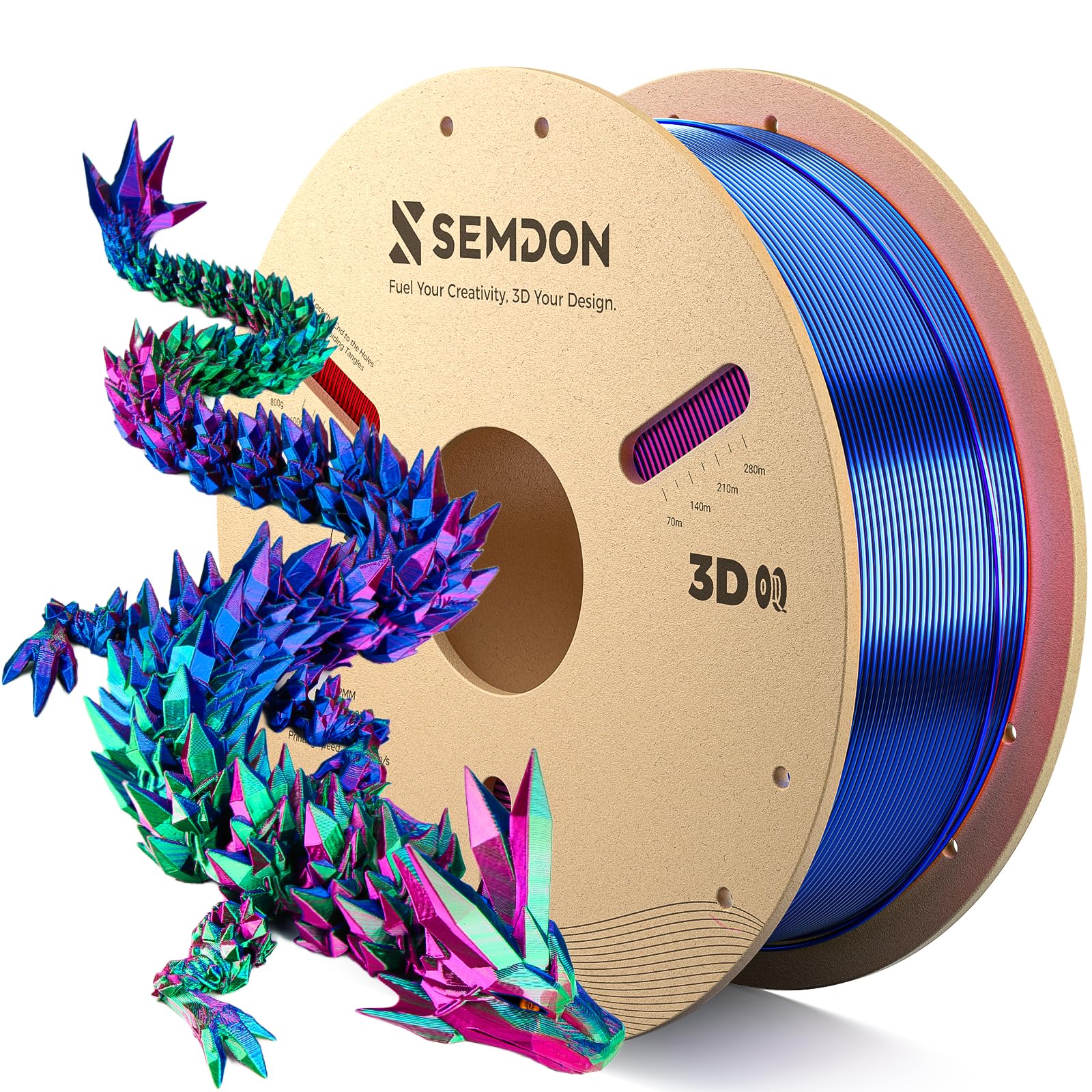 Semdon Tri-Color Gradient Silk PLA