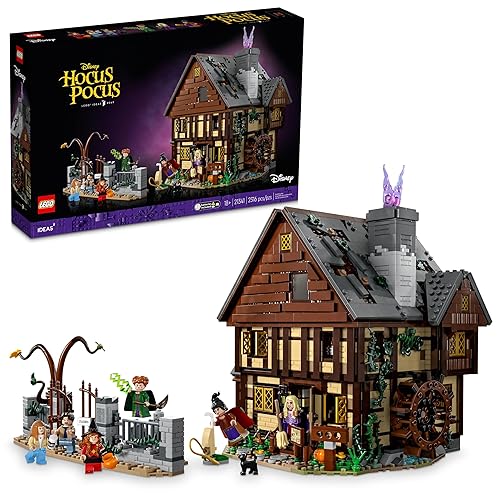 LEGO Ideas Hocus Pocus The Sanderson Sister's Cottage - Building Set for Adults, Men & Women, Age 18+ - Unique Gift for Fans W/Sister Minifigures - 21341