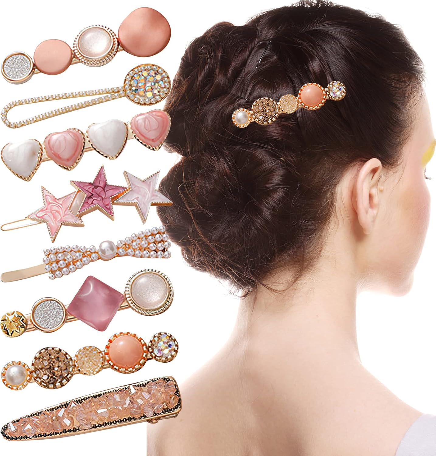 Ricisung ヘアピン 8本セット 髪留め 髪飾りヘアクリップ パールヘアピンヘアピンセット パールバレッタ 前髪 レディース 最大58 Offクーポン ヘアクリップ ヘアアクセサリー 可愛い おしゃれ キラキラピン